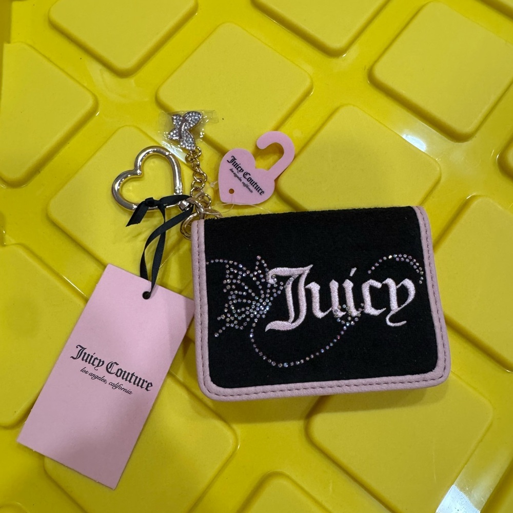 Juicy Couture Black and Pink Wallet